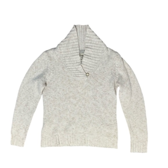 L.L. Bean Oatmeal Knit Sweater | Women’s Size Large - Picture 2 of 4